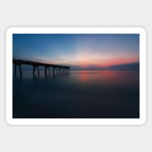 Sunrise at the Pier Sticker